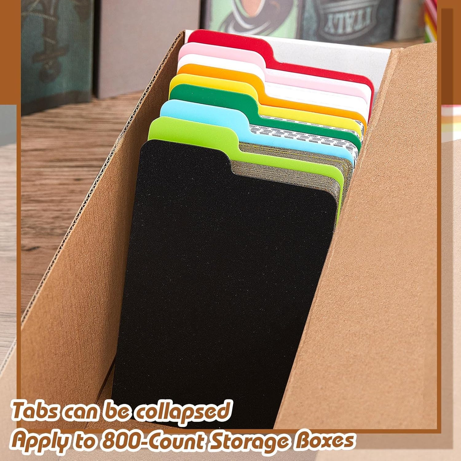 Multicolor Card Dividers for Trading Cards, 2.6 x 3.8 Inch, 50 Pcs