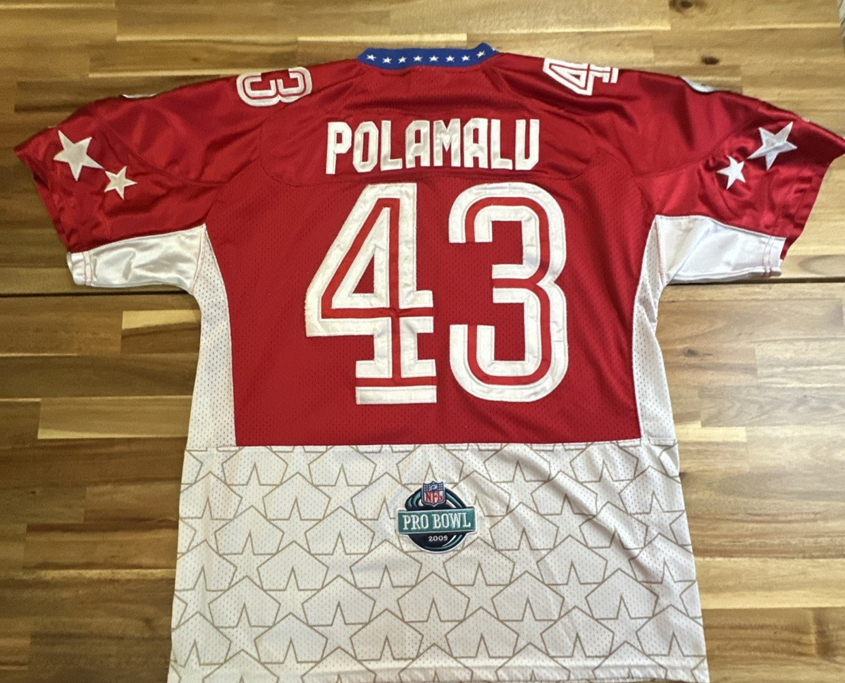 RARE Reebok Troy Polamalu Pittsburgh Steelers 2009 Pro Bowl Jersey Size 50