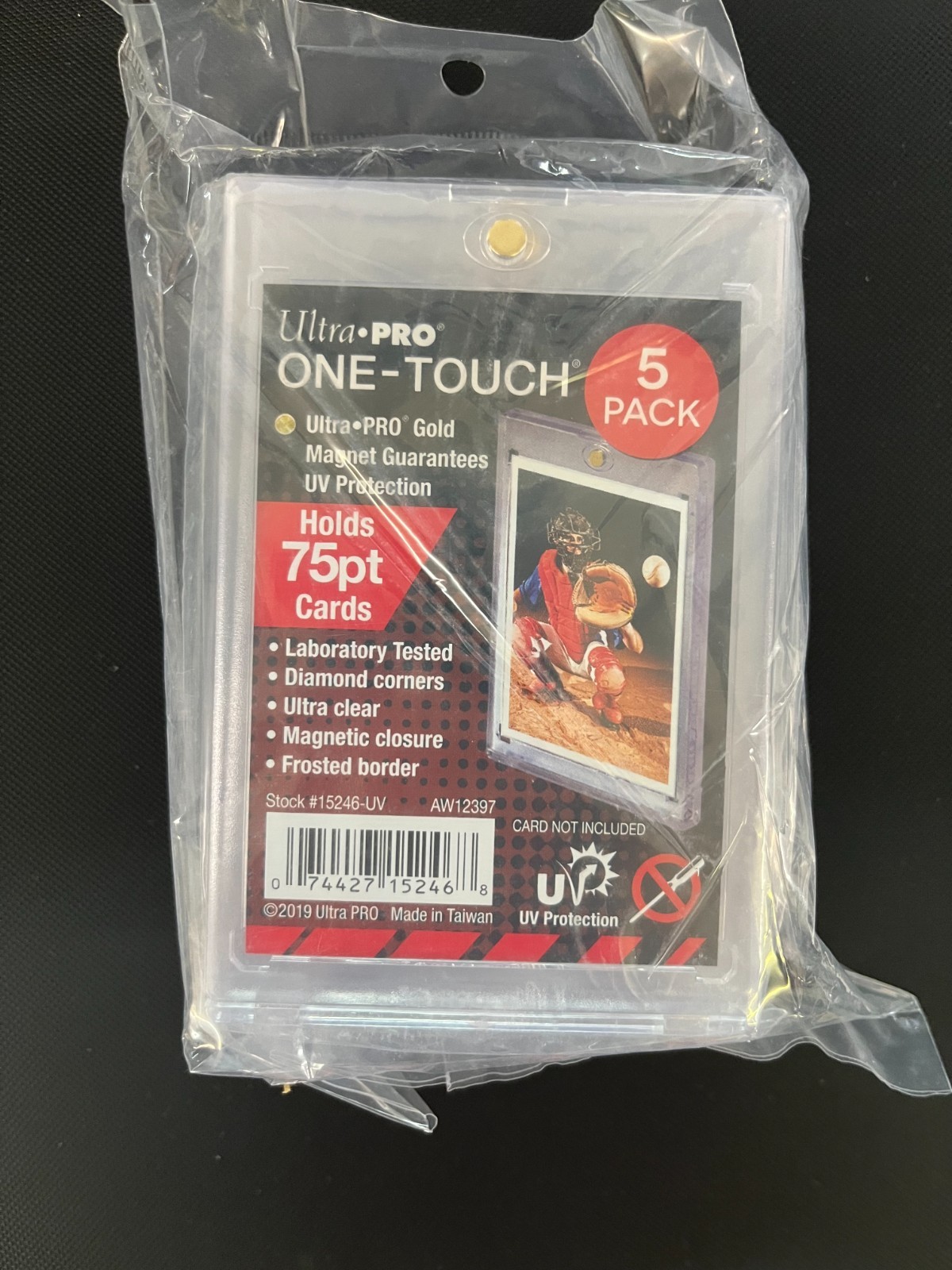 Ultra Pro One-Touch 75pt Point Magnetic Card Holder – 5 PACK
