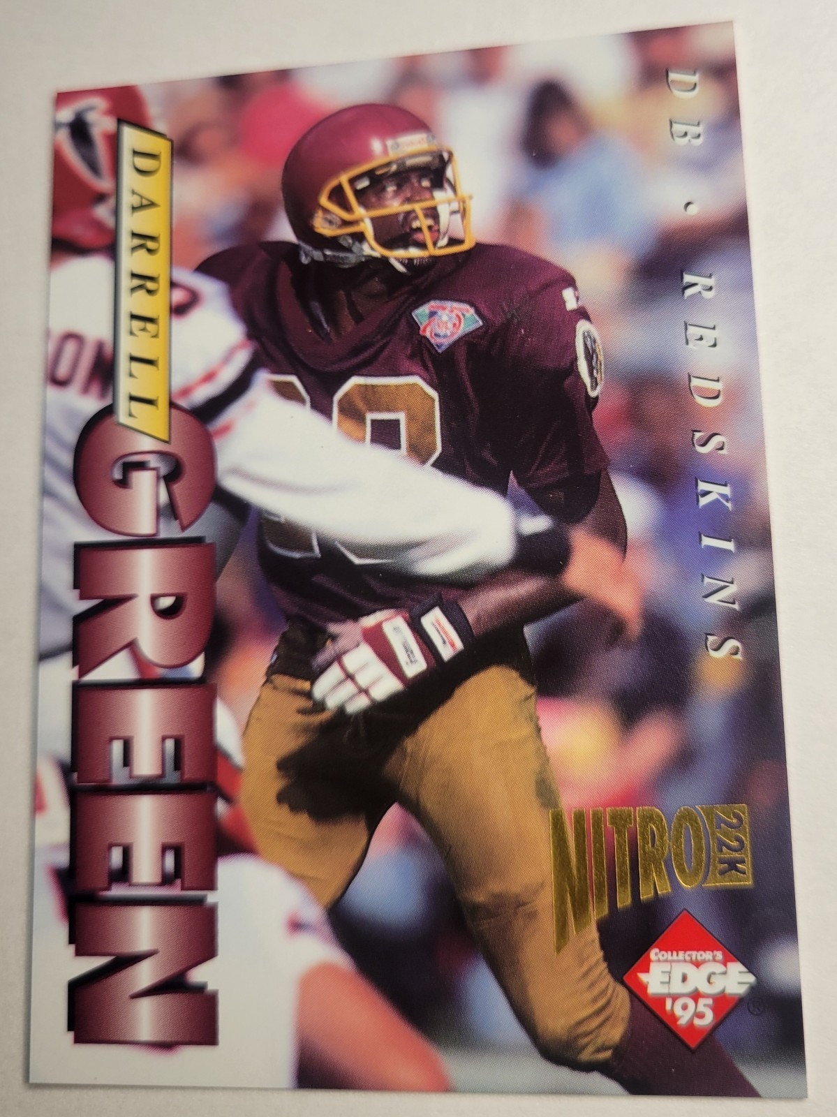 1995 Darrell Green Card #198 Collectors Edge Nitro 22K Washington Redskins VTG