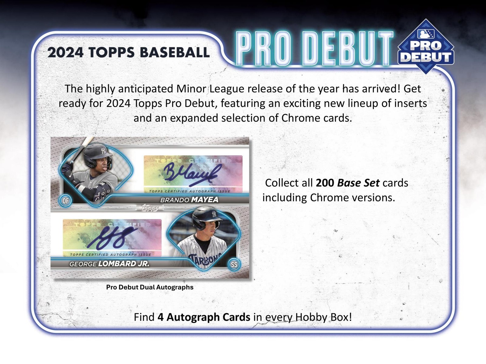 2024 TOPPS PRO DEBUT BASEBALL HOBBY BOX
