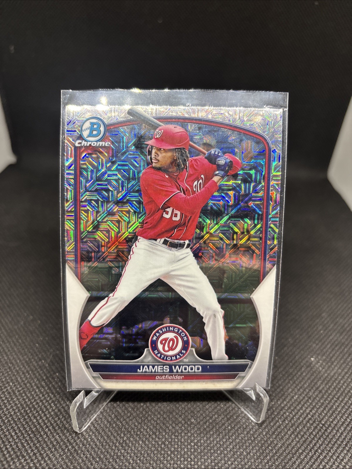 2023 Bowman Chrome James Woods Mojo Refractor – Washington Nationals