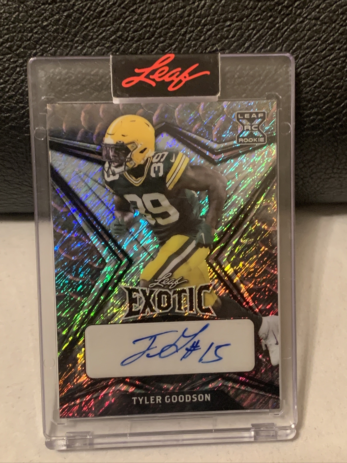 2022 LEAF EXOTIC TYLER GOODSON BA-TG1 XRC AUTO SHIMMER SSP# 2/2 PACKERS