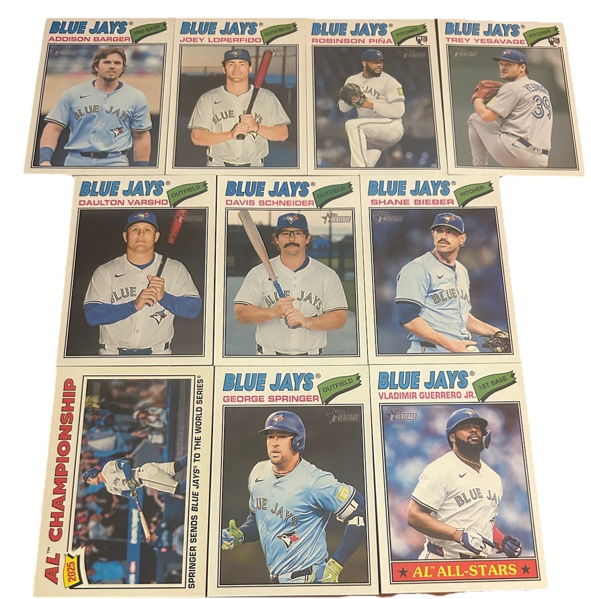 2026 Topps Heritage – Toronto Blue Jays – Base Team Set of (10)
