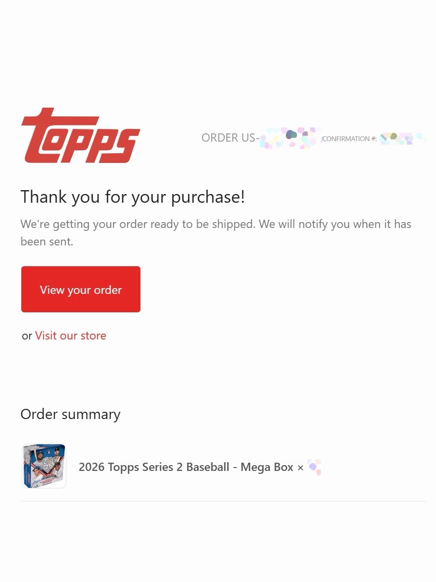 2026 Topps Series 2 Baseball Mega Box (196 Cards) Presale – ETA June 24