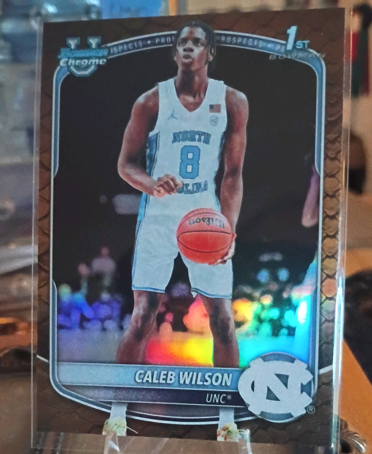 2025/26 Bowman Chrome U 1st Caleb Wilson #BCP-83 Reptilian Rwfeaxtors UNC!