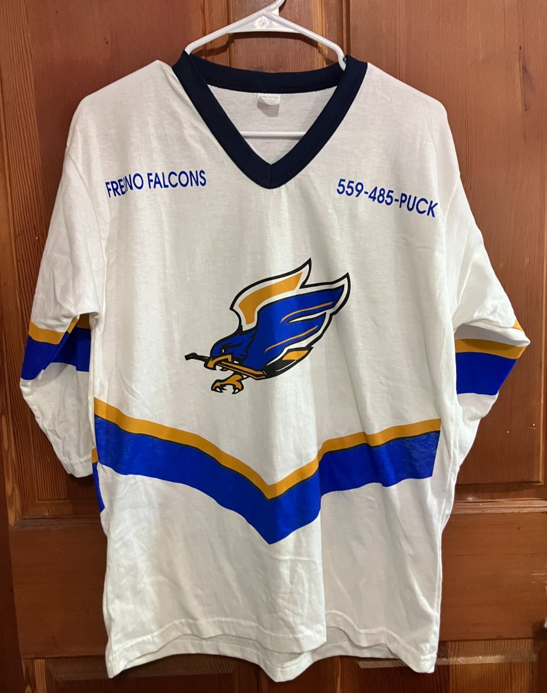 Fresno Falcons Team Signed Promo Hockey T Shirt Size L