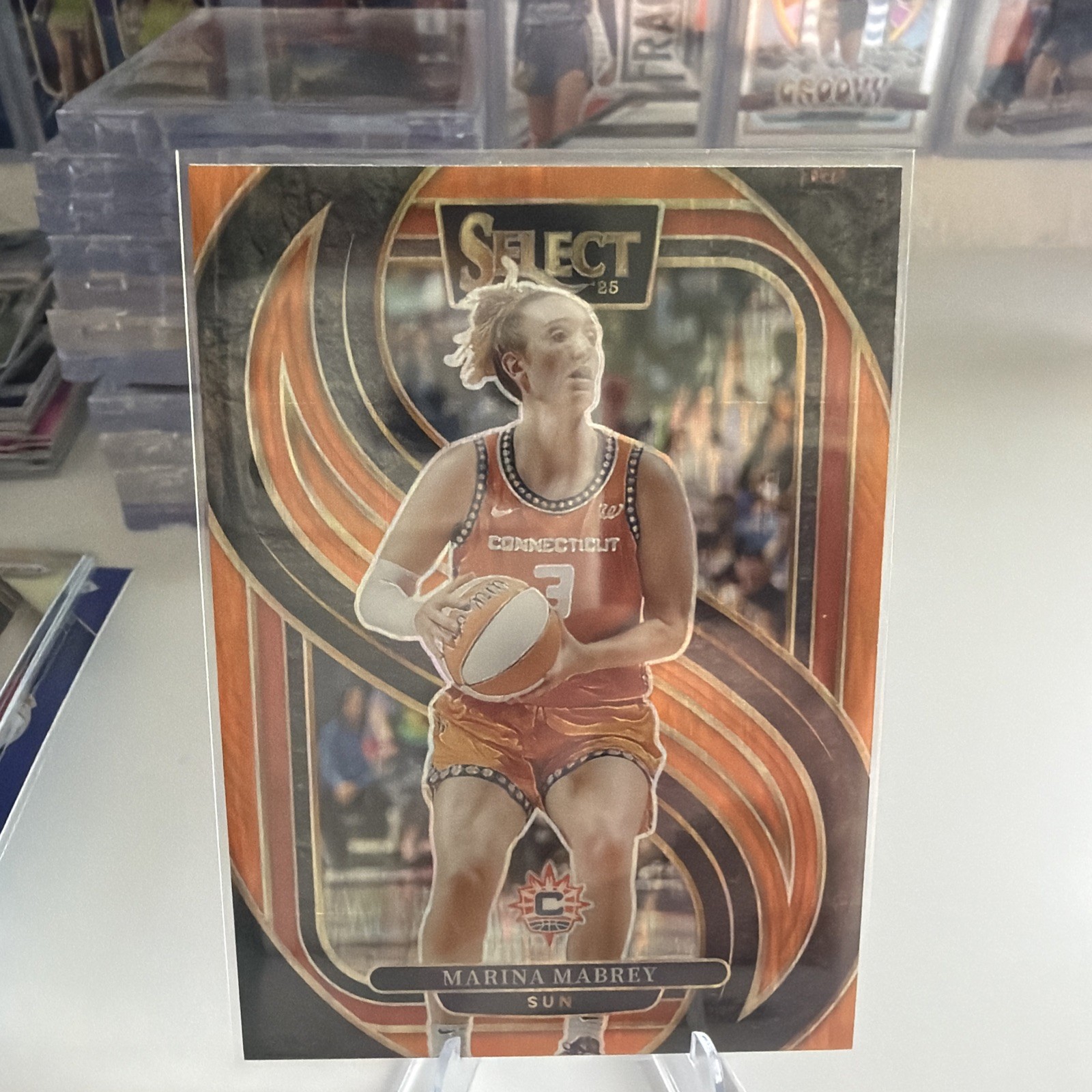 2025 Panini Select WNBA Marina Mabrey #137 Premier Orange Shock Prizm DICK’S Ex