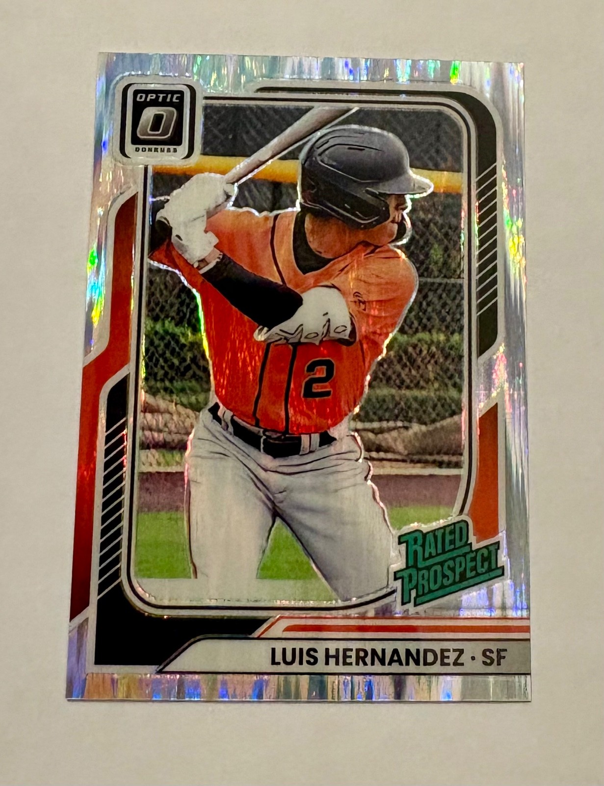 2026 Donruss Optic Luis Hernandez Silver Holo Prizm #200 Rated Prospect