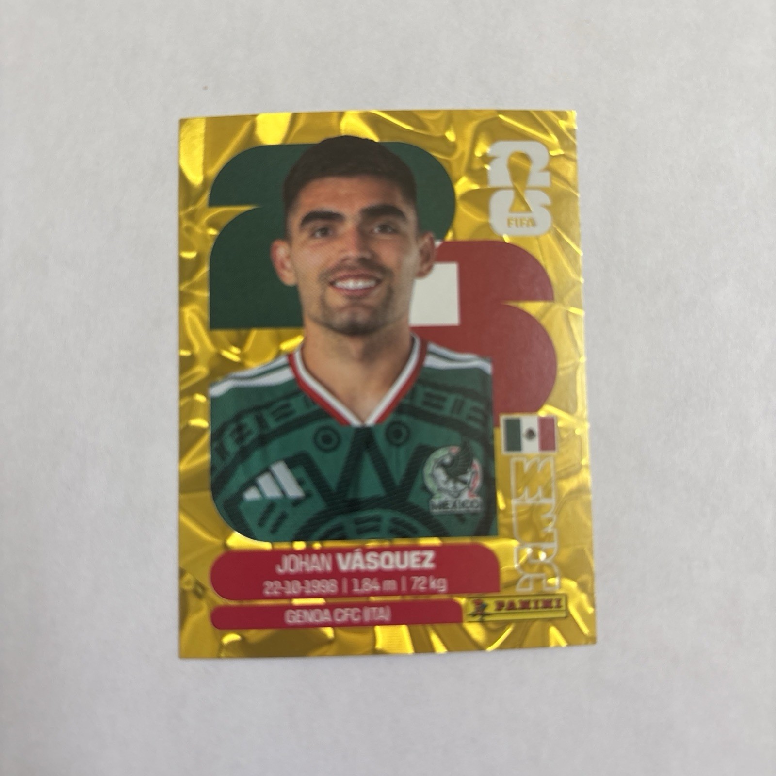 2026 World Cup Panini Gold Crumple Stickers – Groups A-B