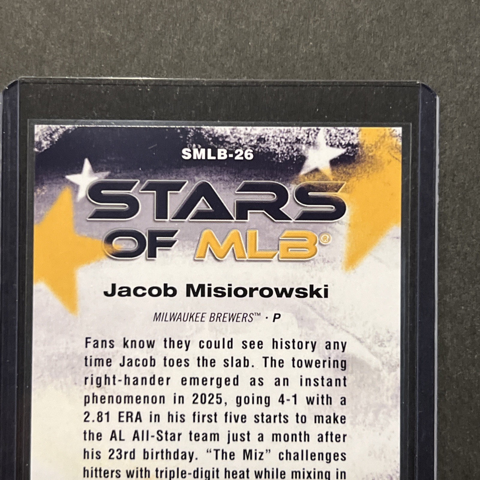 2026 Topps JACOB MISIOROWSKI (RC) Brewers SILVER Refractor Top Prospect