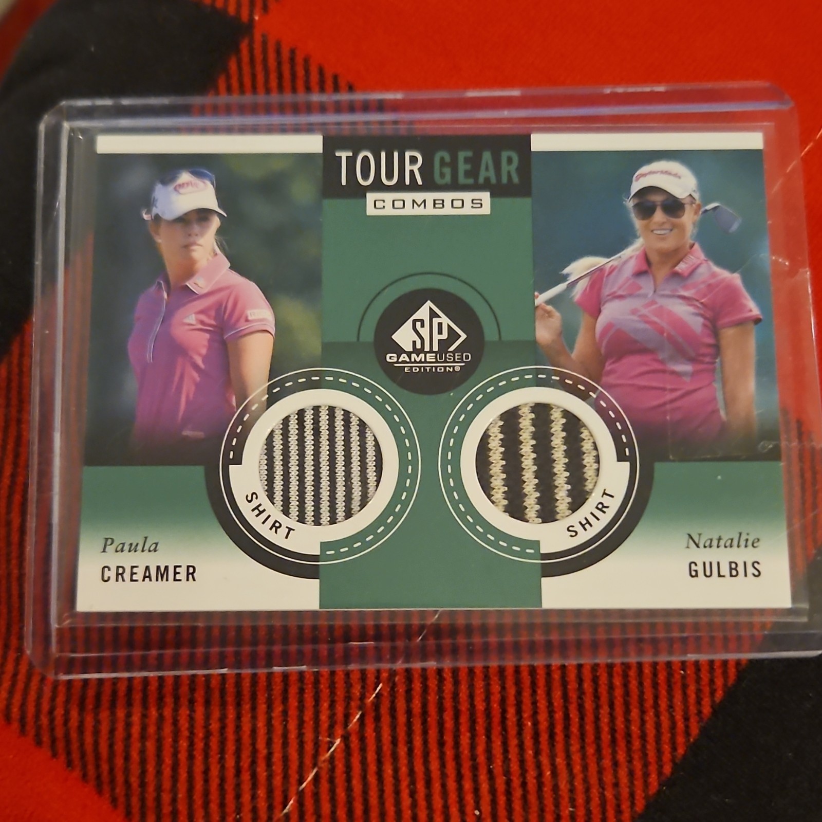 Upper Deck 2013 SP Game Used Golf Tour Gear Combos Creamer/Gulbis TG2 GC