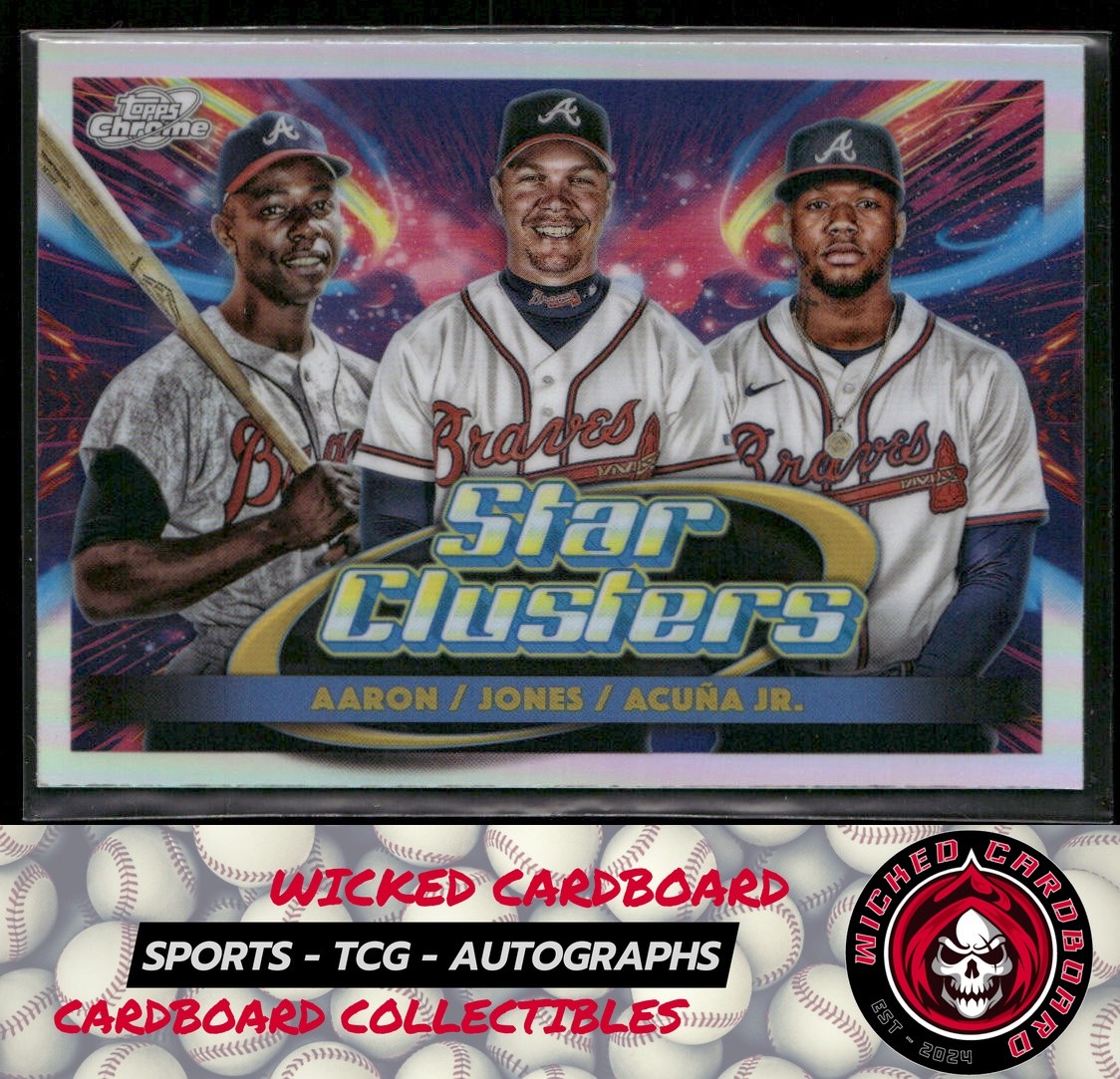 Acuña Jr. / Jones / Aaron 2025 Topps Chrome Cosmic Triple Star Clusters #TSC-7