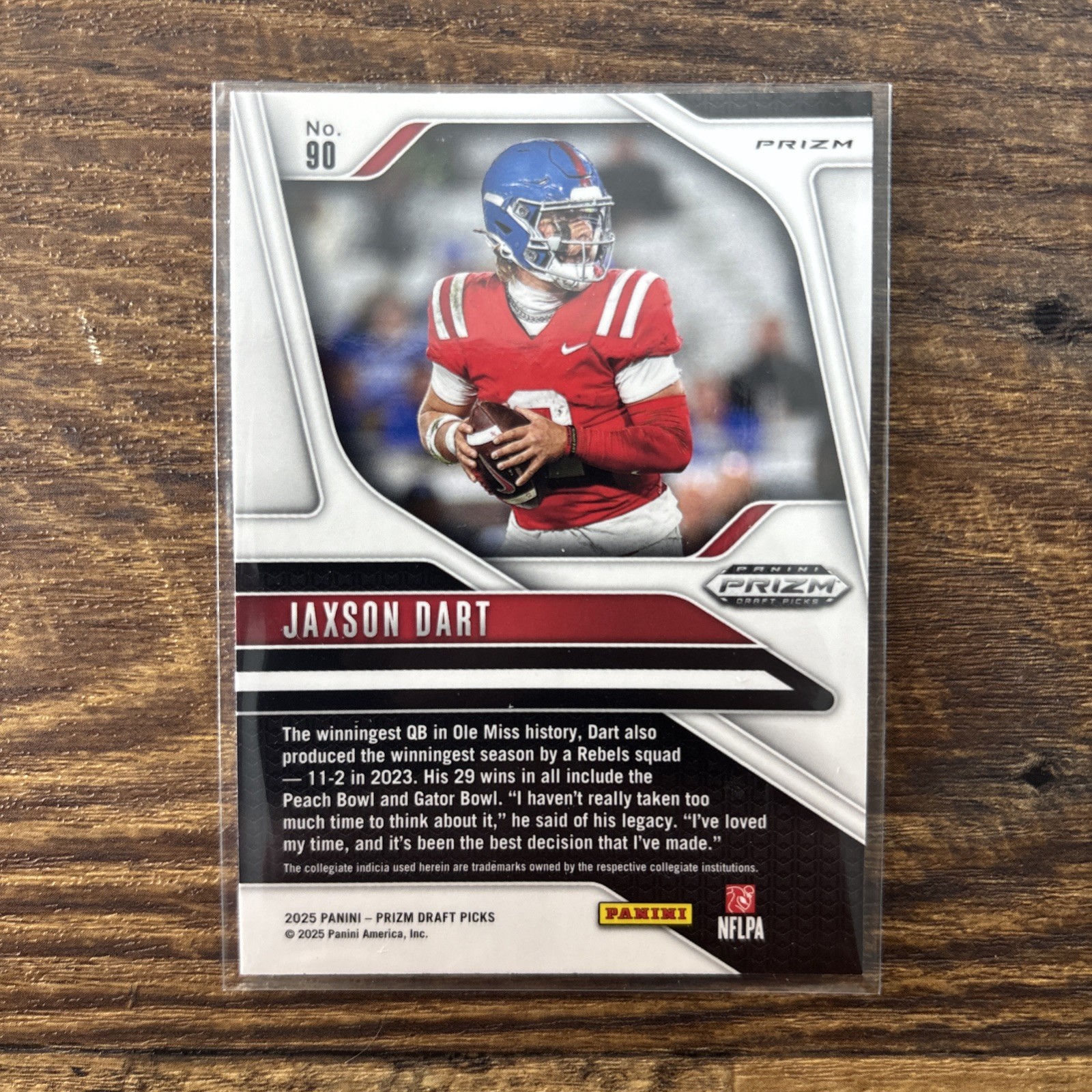 2025 Panini Prizm Draft Picks – Jaxson Dart #90 Red Ice Prizm (RC)