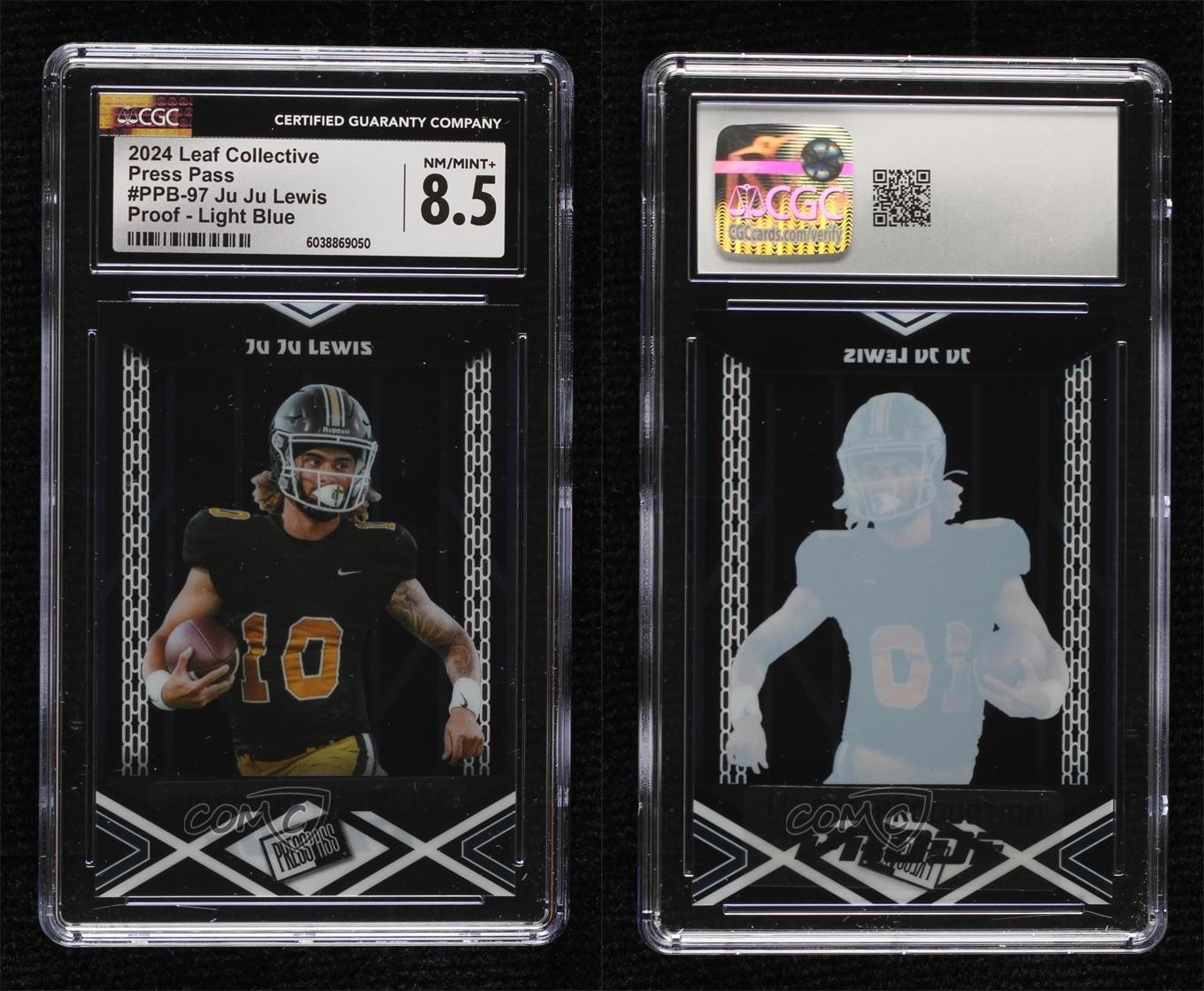 2024 Leaf Collective Pre-Production Proof Light Blue Clear 1/1 JuJu Lewis 0i0h