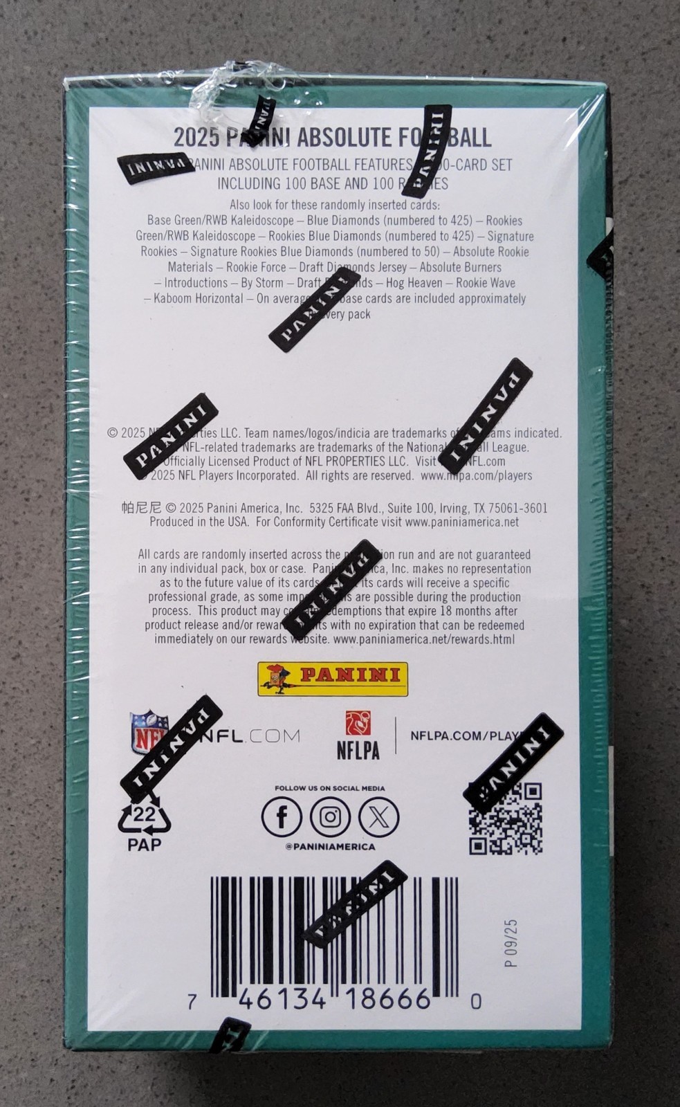 2025 Panini Absolute Football Blaster Box Factory Sealed