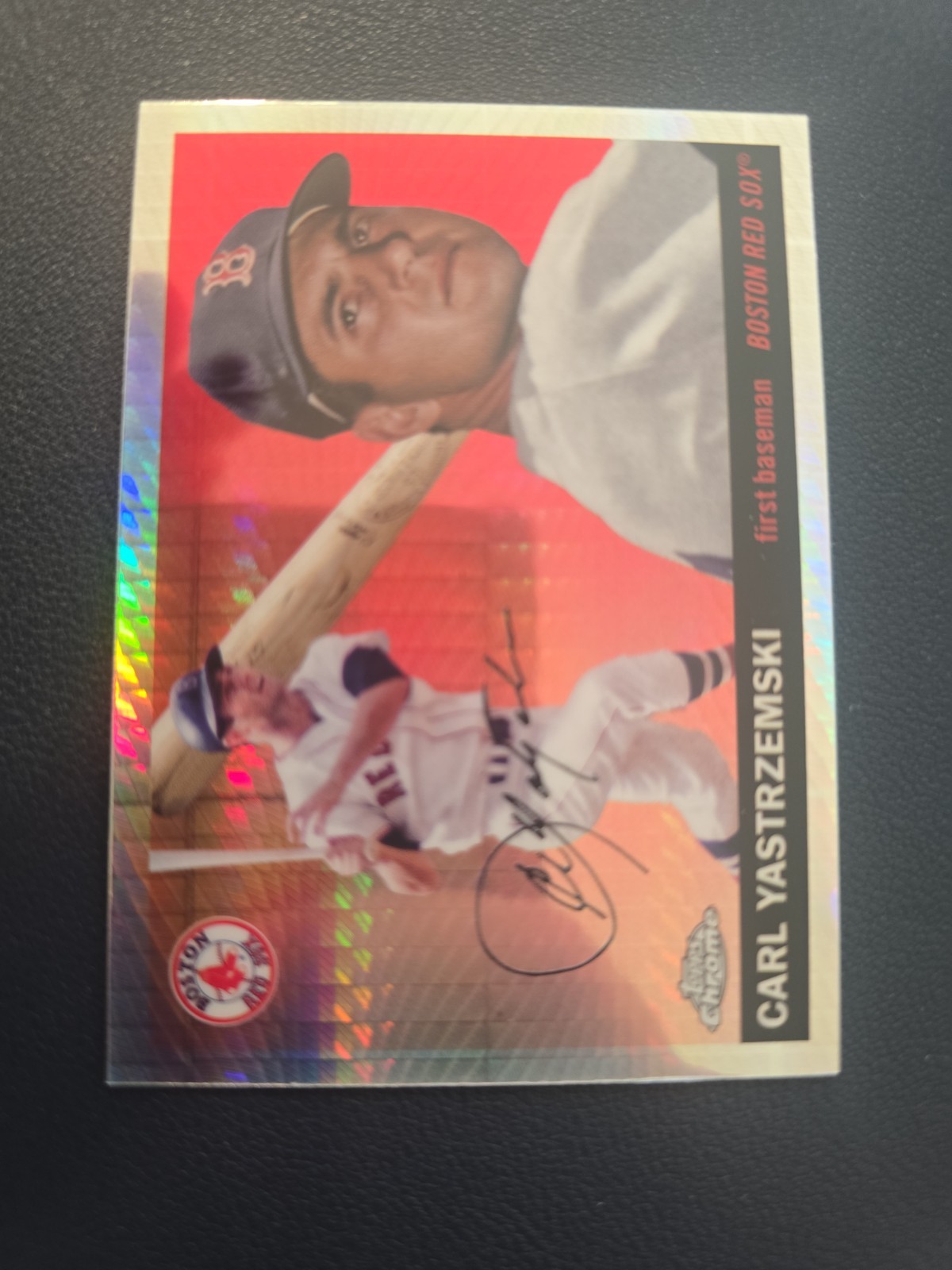 Carl Yastrzemski Prism Refractor 2025 Topps Chrome Platinum Anniversary #368