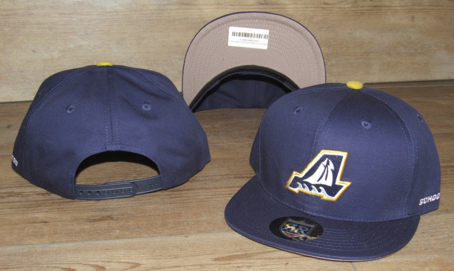 Atlantic Schooners Defunct CFL Navy Blue Royal Retros Snapback hat cap size Men