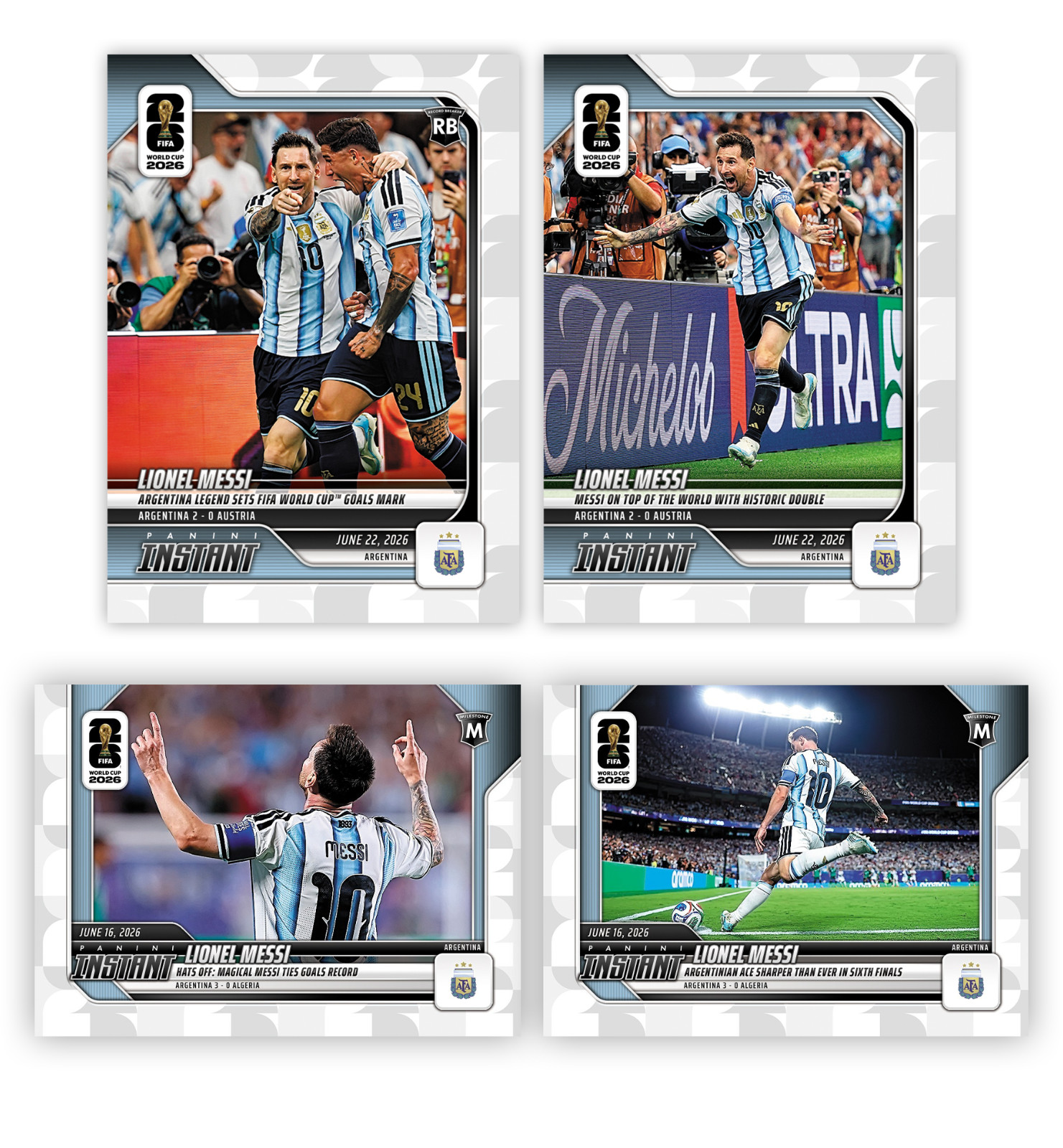 2026 Panini Instant FIFA World Cup #45,46 88 89 Lionel Messi Argentina – Presale
