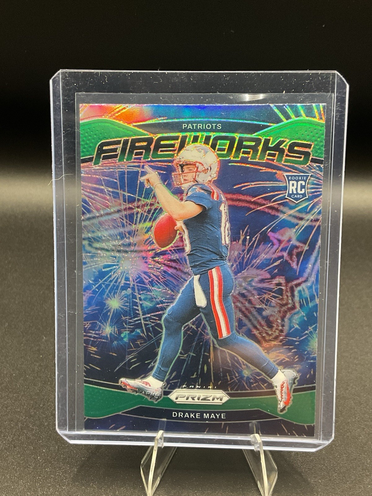 Panini 2024 Prizm green Fireworks Rookie Drake Maye Patriots #22 n1060
