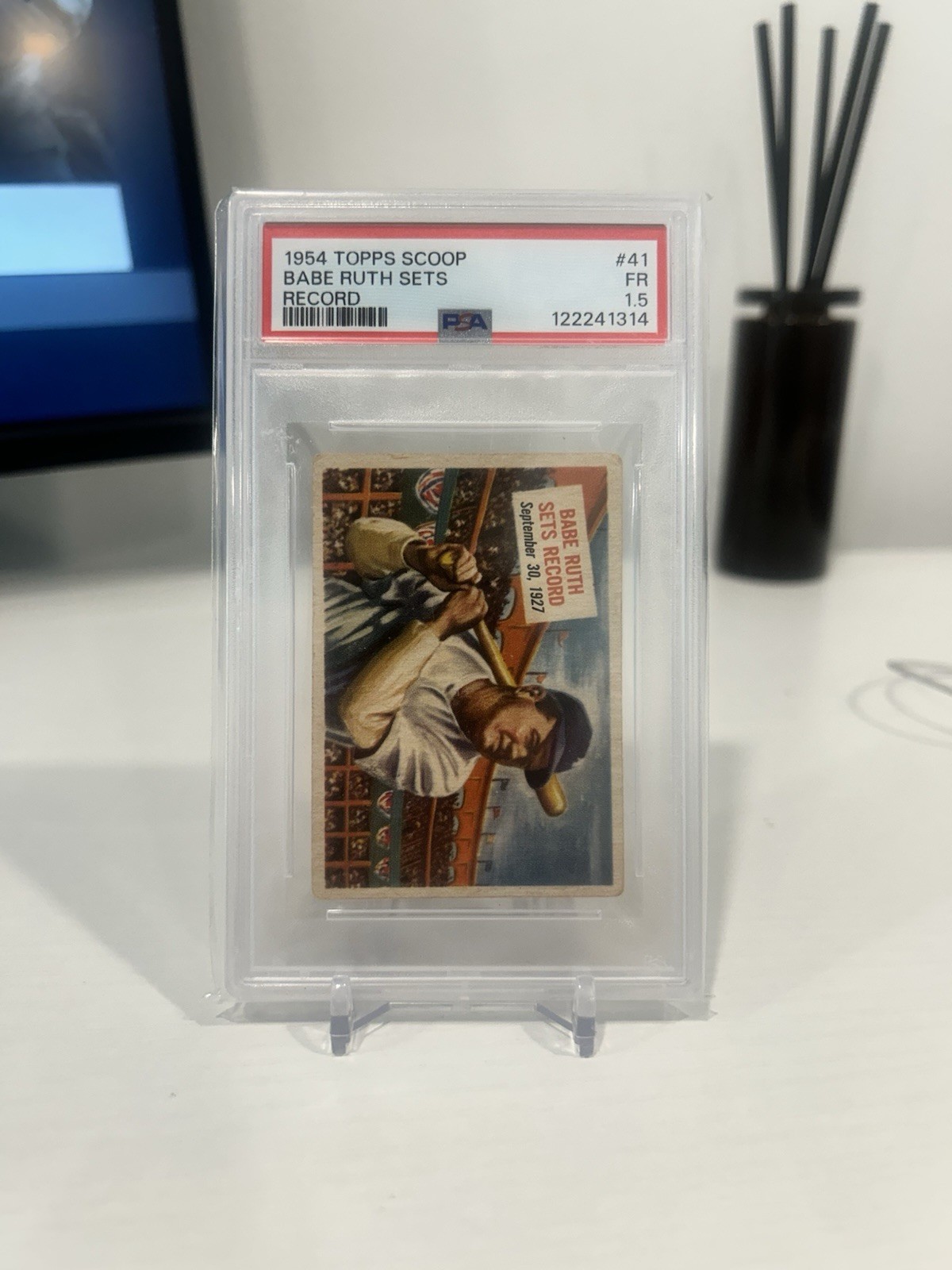 1954 Topps Scope Babe Ruth Record PSA 1.5
