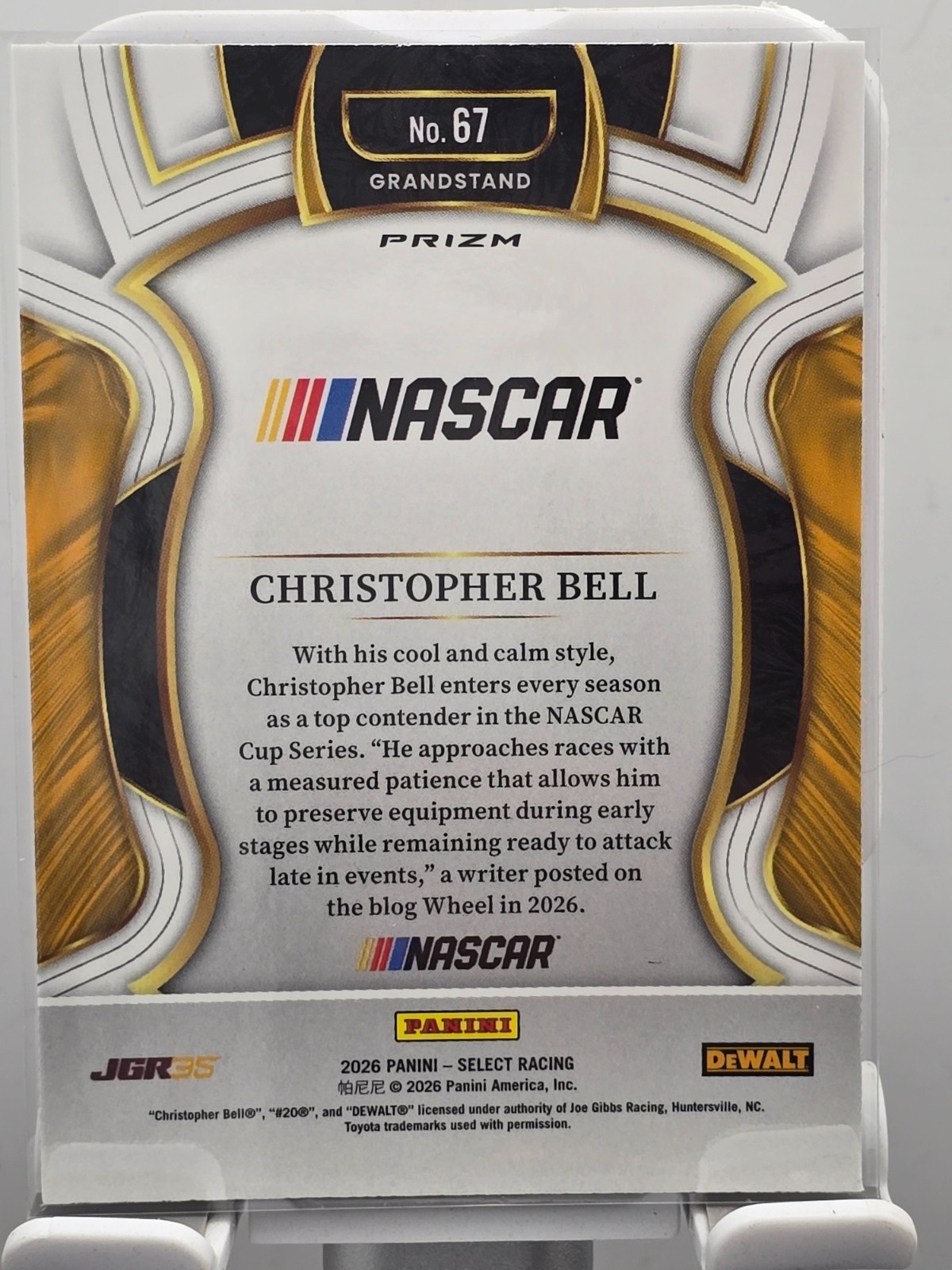 2026 Select Racing – #67 Christopher Bell – Grandstand – Tri-Color Prizm