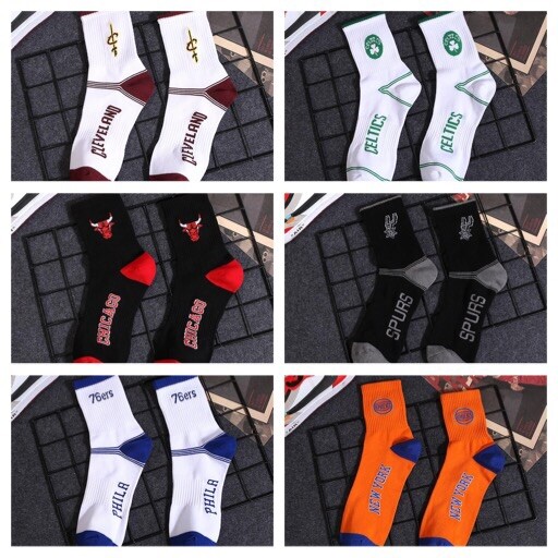 NBA Team Logo Socks, Short Crew Length (Large,10-12) Variety of Teams Available