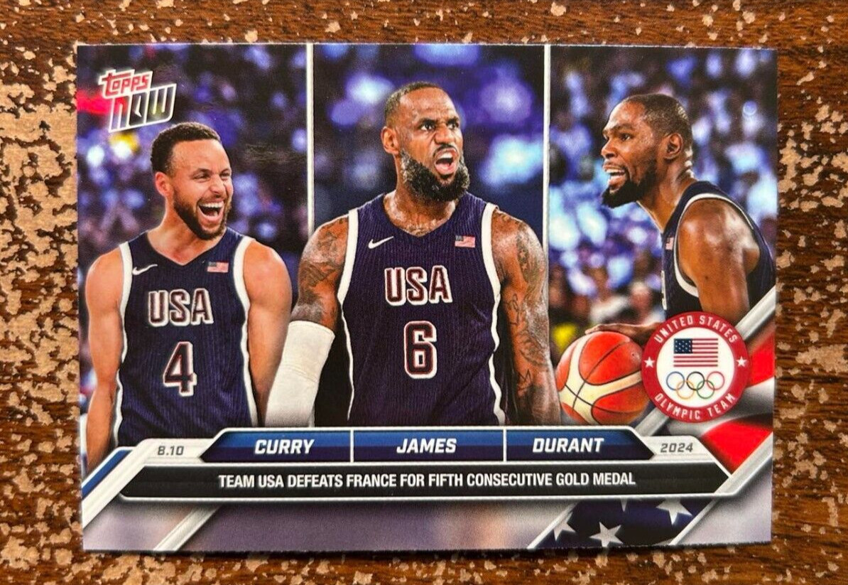 Stephen Curry / LeBron James / Kevin Durant #26 – 2024 Topps Now Olympic Games