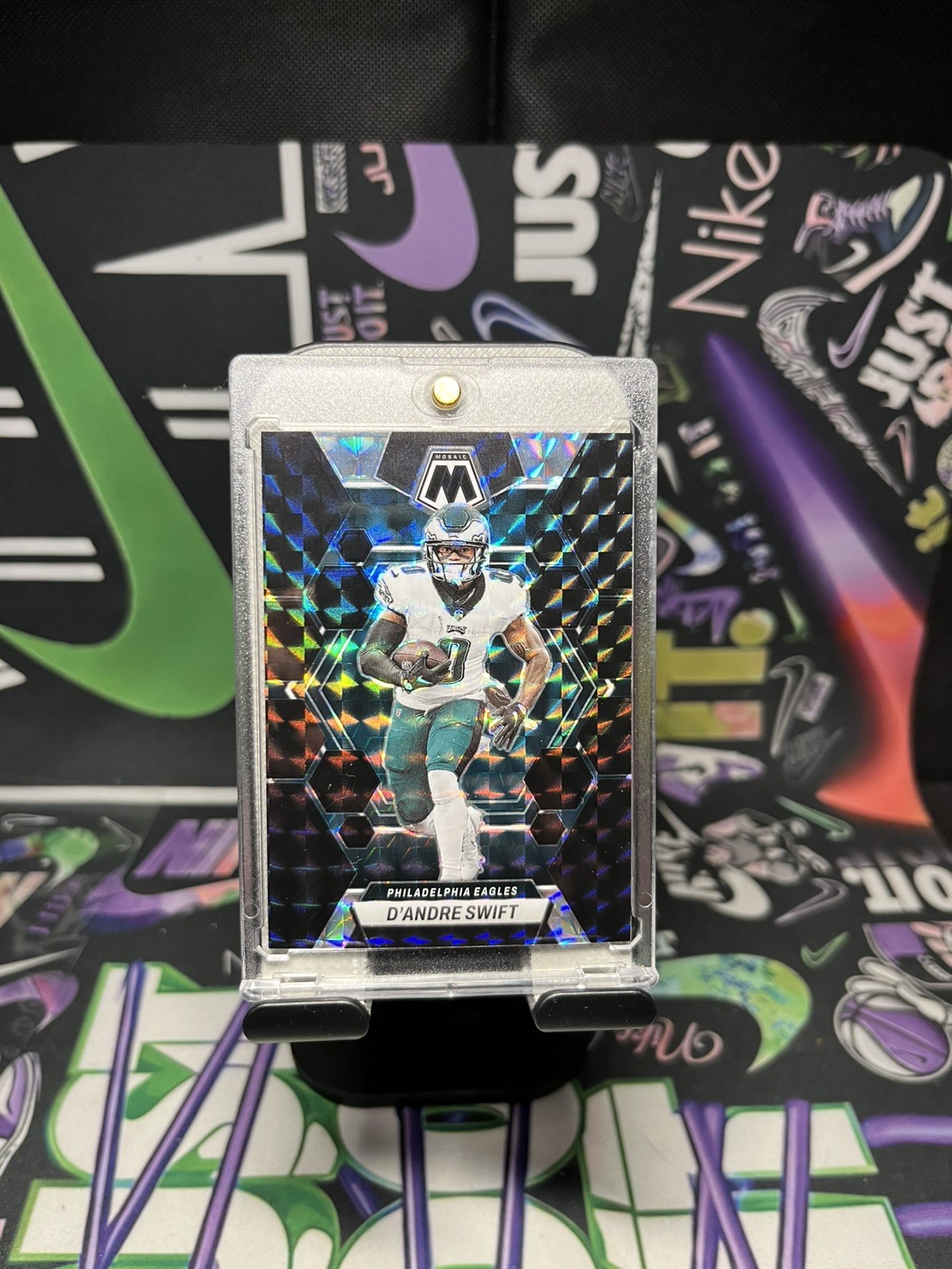 2023 Panini Mosaic Football D’Andre Swift Black Finite 1/1 One of One Eagles SSP