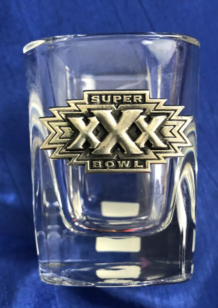 Super Bowl XXX Official Shot Glass Metal Pewter Engraved 1/28/96 SunDevilStadium