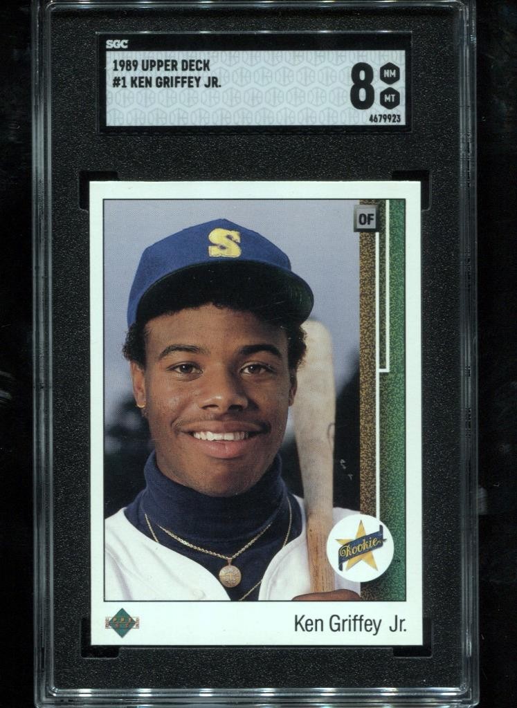 Ken Griffey Jr. Rookie 1989 Upper Deck #1 RC Card Seattle SGC 8