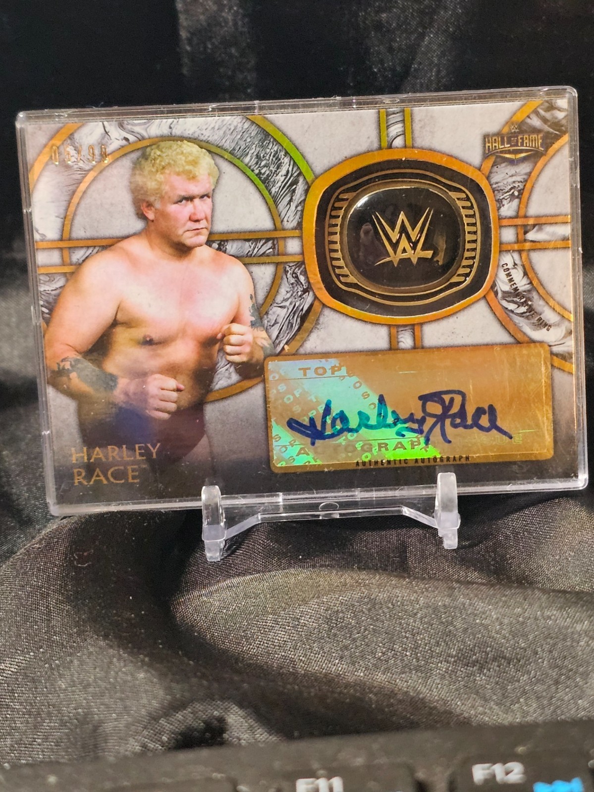 2018 Topps WWE Legends Harley Race HOF Commemorative Ring Auto Autograph /99