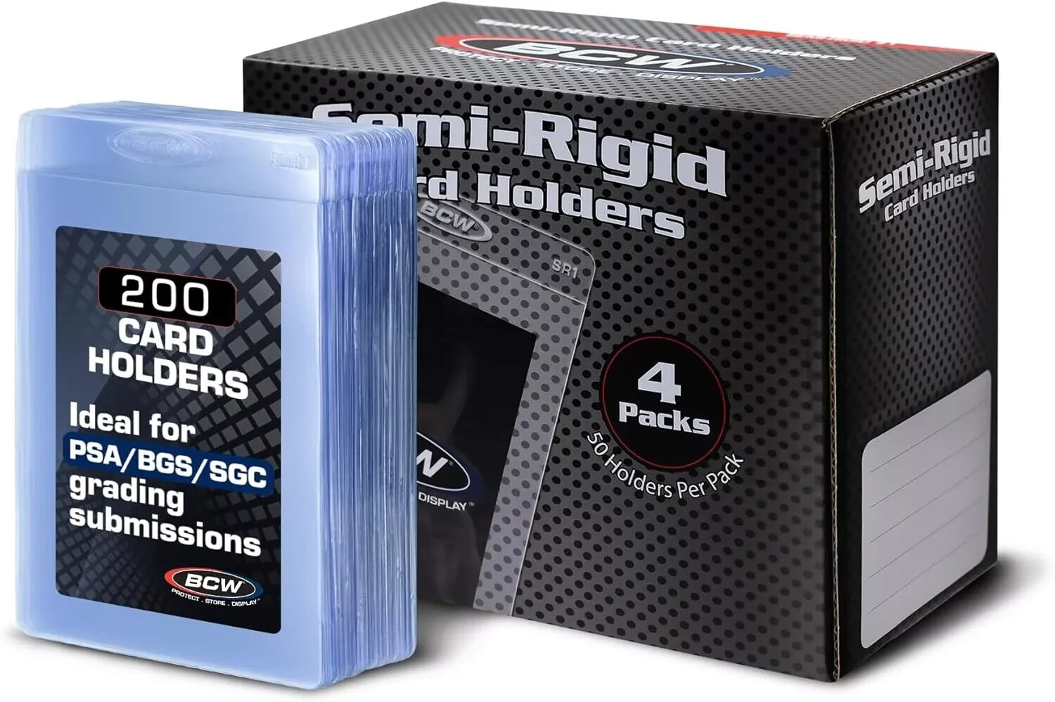 BCW SR1 Grading Submission Sleeves for PSA Semi Rigid Card Holder 200ct