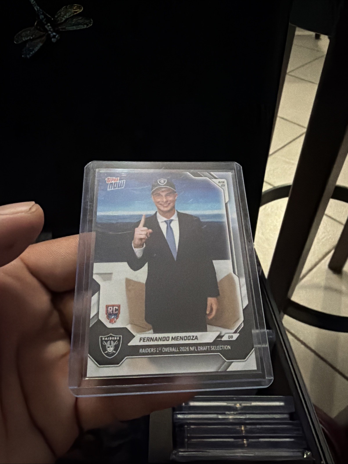 2026 Topps Now NFL Draft Night 1st Overall FMEN Fernando Mendoza RAIDERS