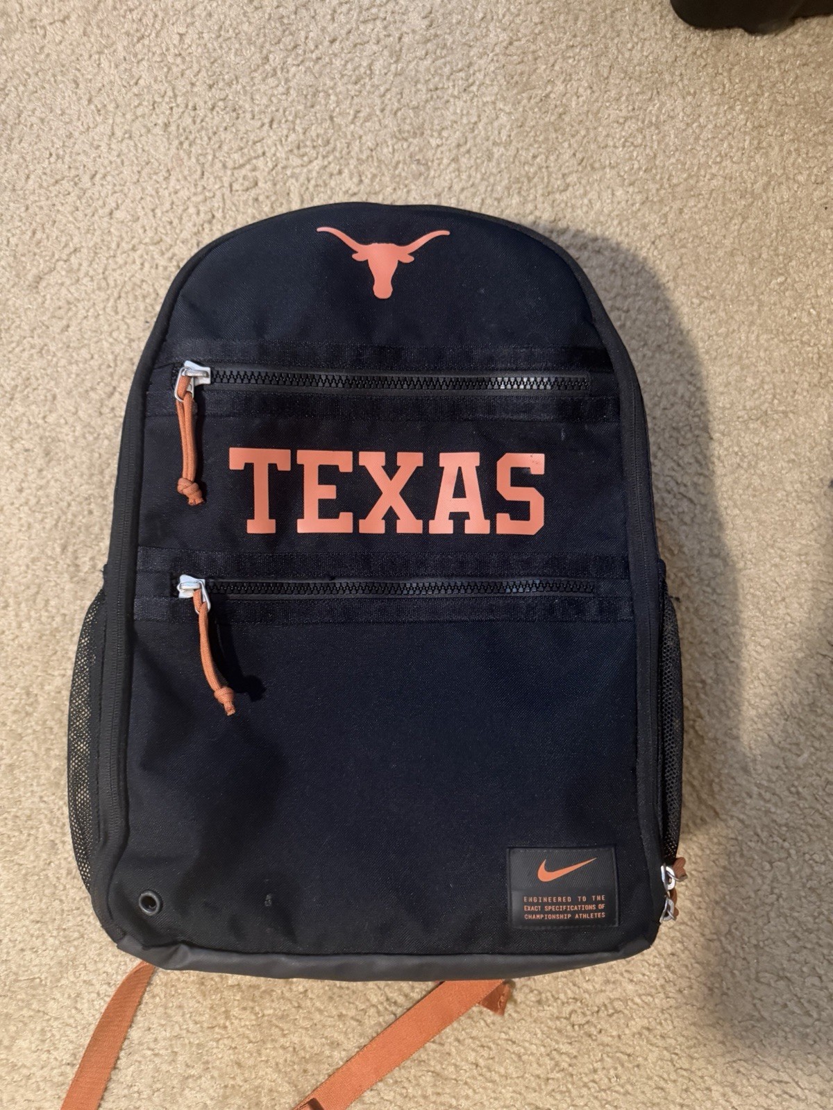 UT Nike Texas Longhorns Backpack Bag Team Issued, Univesity of Texas