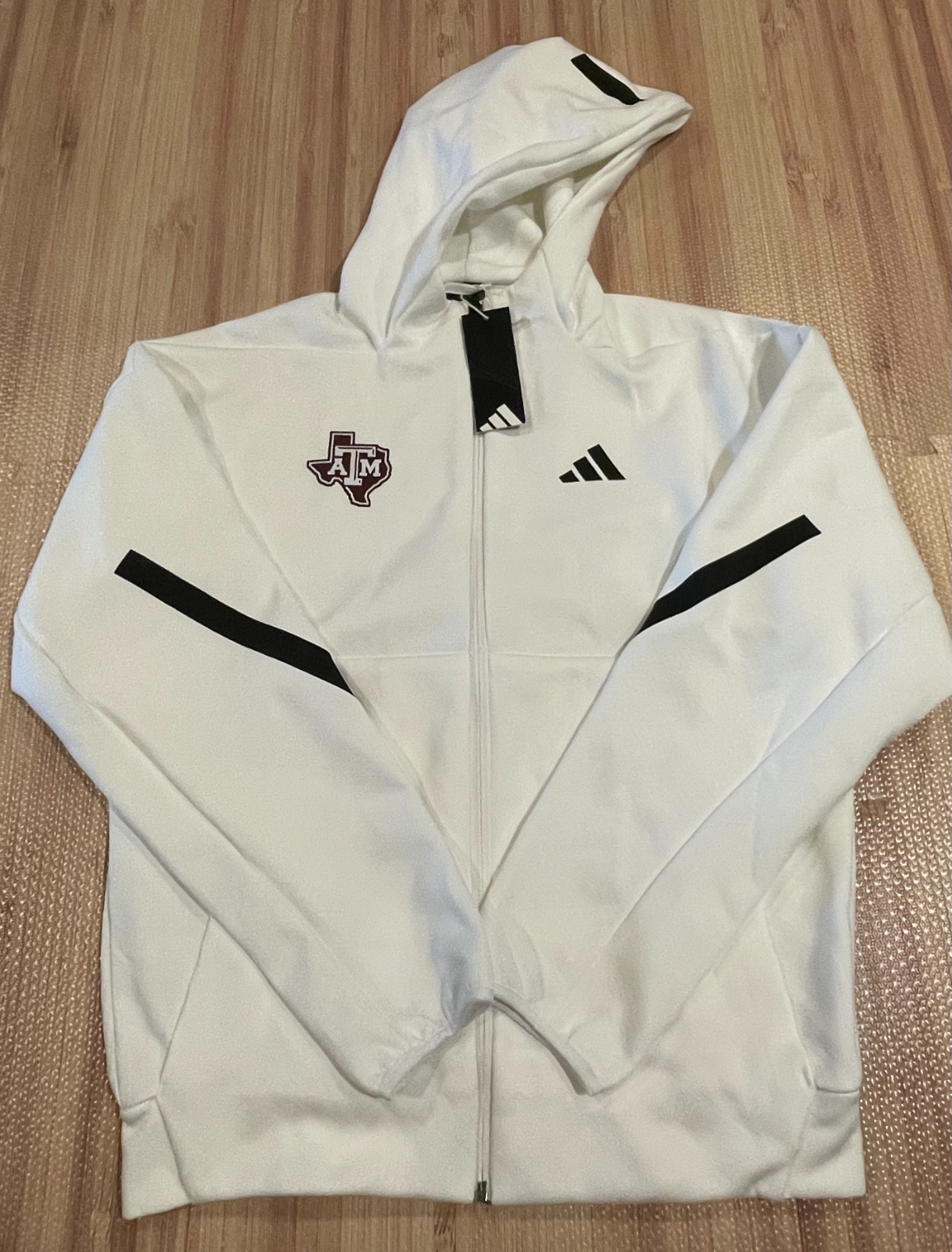 NEW RARE Adidas Texas A&M Aggies Mens Z.N.E. Full-Zip Team Issue Hoodie MSRP$120
