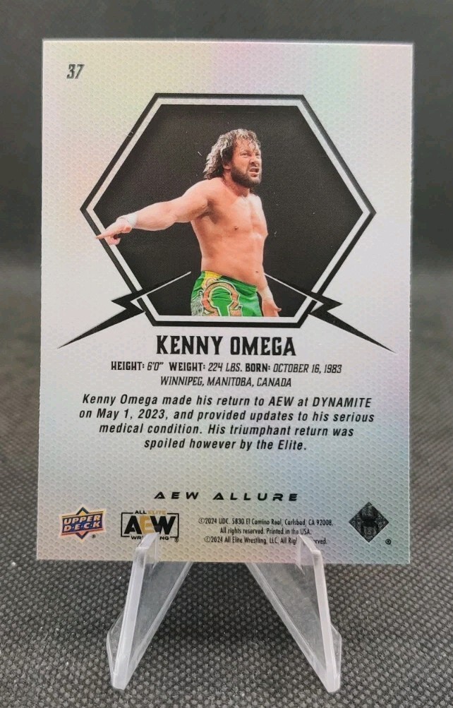 2024 Upper Deck Allure AEW #37 Kenny Omega Wrestling Card