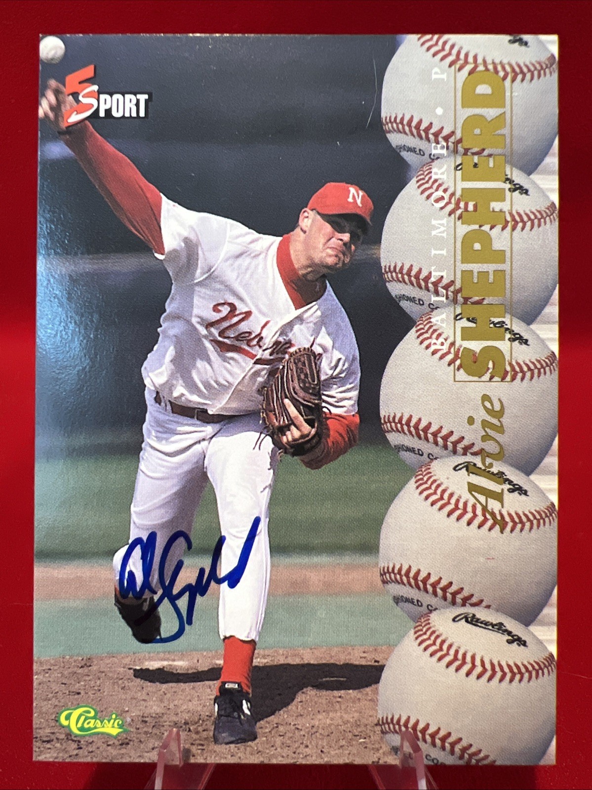 Alvie Shepherd 1995 Classic 5 Sport Auto Non-Numbered Baltimore Orioles. *B1