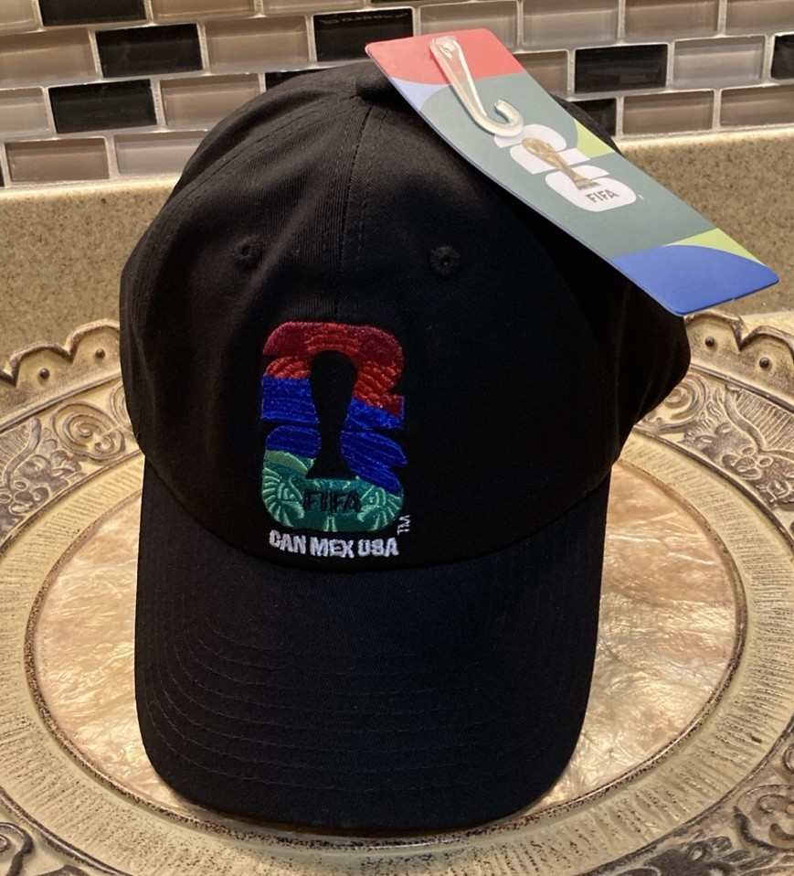 FIFA World Cup 2026 CAN MEX USA Black Adjustable Hat NWT