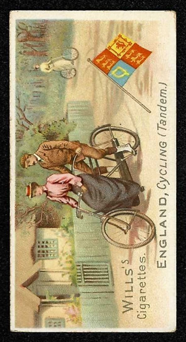 1900 ENGLAND, CYCLING TANDEM Wills Sports Of All Nations CAPSTAN NAVY CUT #18