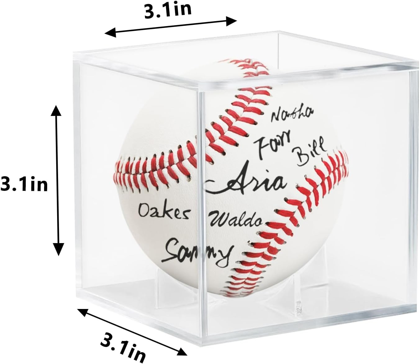 Acrylic Baseball Display Case UV Protected Cube Clear Holder for Memorabilia