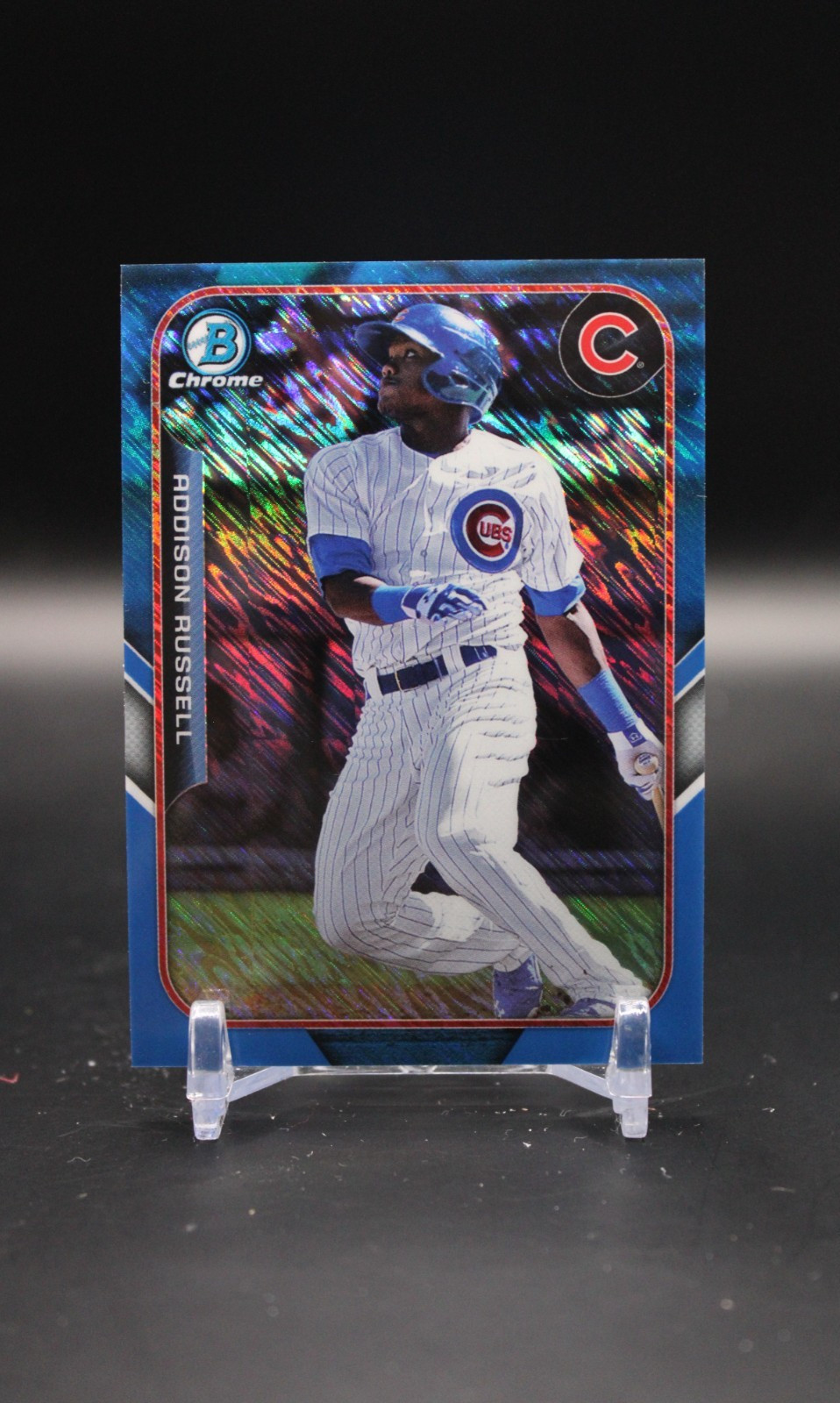 Addison Russell, Chicago Cubs, 2015 Bowman Chrome, Mini Shimmer, /150, #FFM-AR