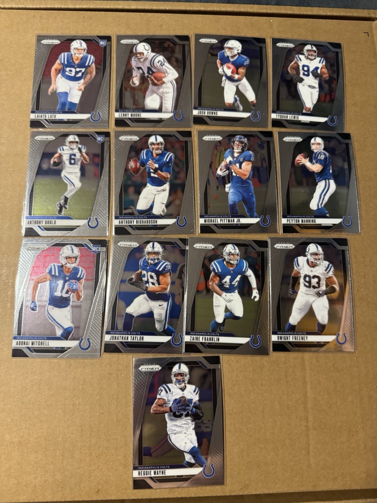 2024 Prizm Football (1-400 Set) Indianapolis Colts Team Set (13 Cards)