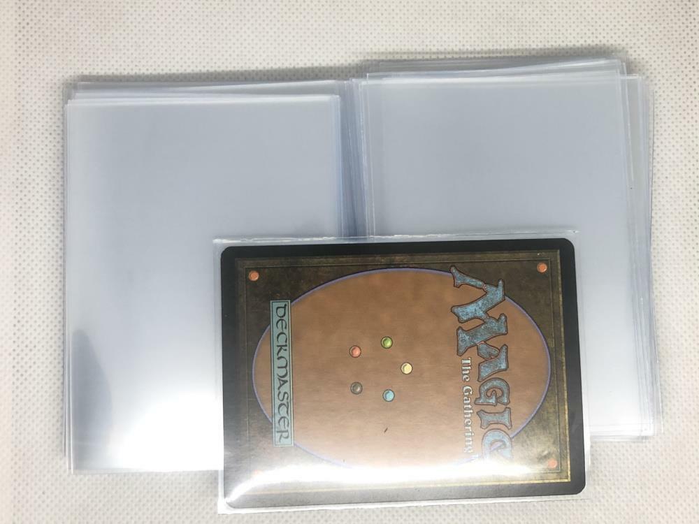 Lenayuyu 300pcs Transparent Protector Standard MTG Card Sleeves 66x91mm Glossy