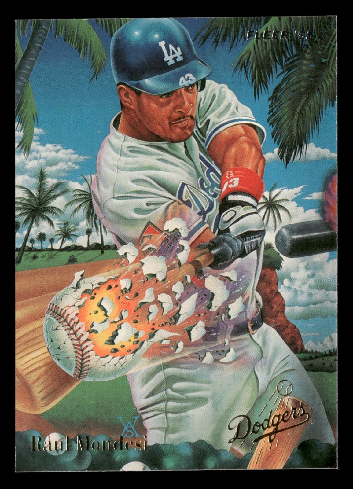 1995 Fleer Pro-Vision Baseball Card #2 Raul Mondesi