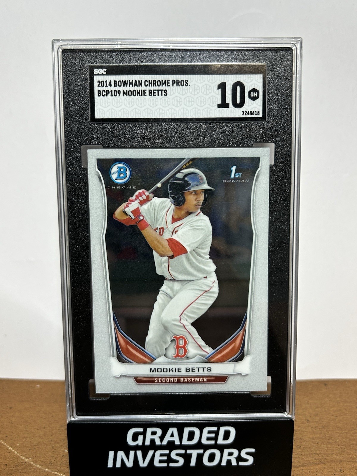 2014 Bowman Prospects: Mookie Betts BP109 SGC 10 Rookie 1st RC Red Sox Dodgers