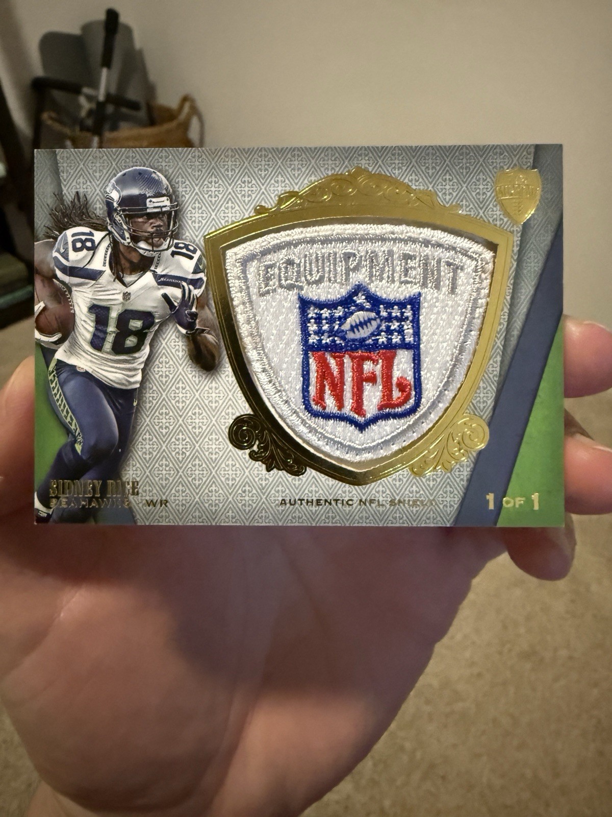 2012 Sidney Rice Topps Supreme NFL Shield 1/1 Seattle Seahawks WR