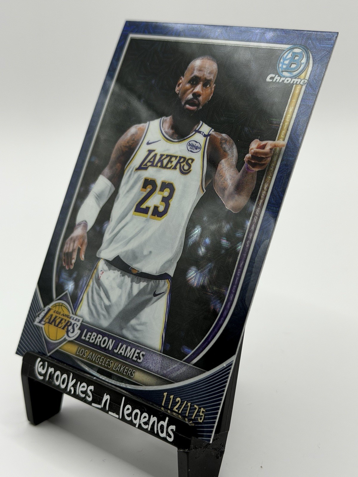 LeBRON JAMES 2025-26 Bowman Chrome 🔥NAVY MOJO REFRACTOR /175🔥 #BCV-121 Lakers