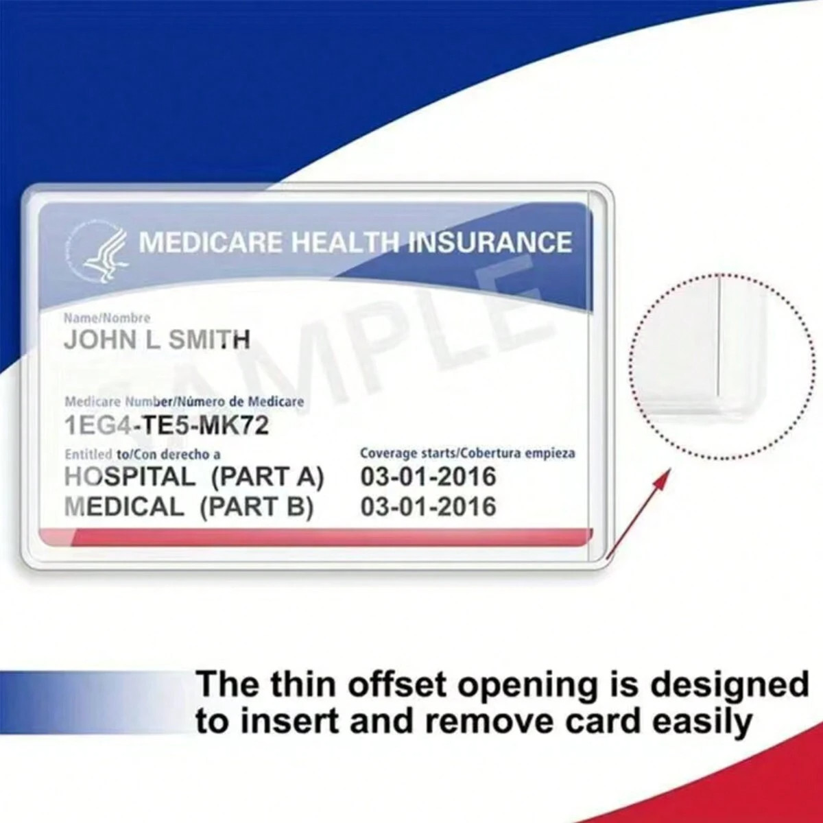 20PCS Clear PVC ID Credit Card Protector Sleeves Medical Card SSN Secure Covers