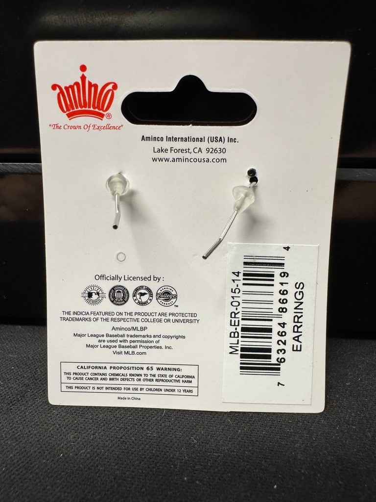 MLB Cleveland Guardians Dangle Logo Earrings Hypo Allergenic Indians